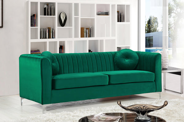 Isabelle Green Velvet Sofa