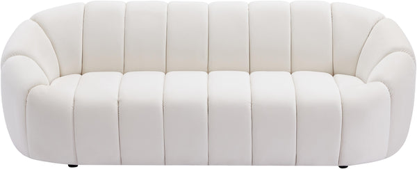 Elijah Cream Velvet Sofa