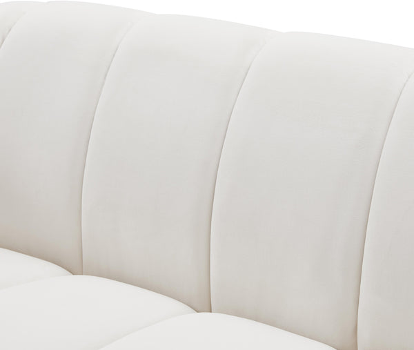 Elijah Cream Velvet Sofa