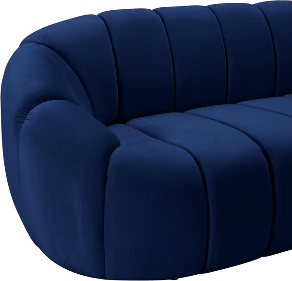 Elijah Navy Velvet Loveseat