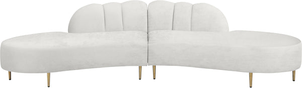 Divine Cream Velvet 2pc. Sectional