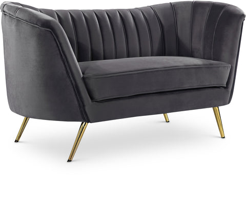 Margo Grey Velvet Loveseat image