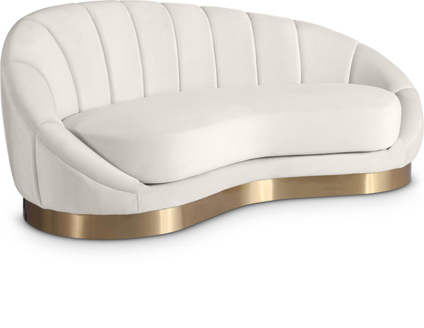 Shelly Cream Velvet Chaise image