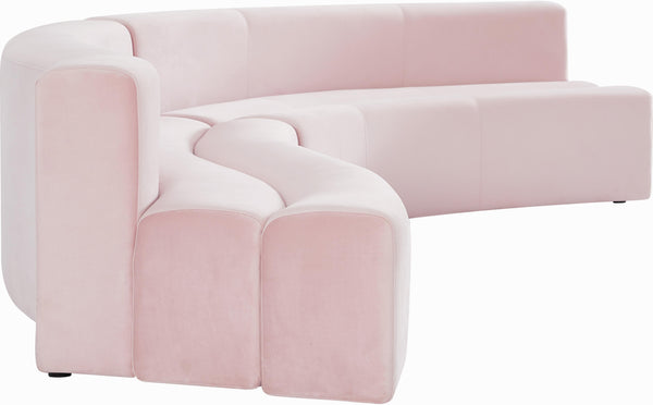 Curl Pink Velvet 2pc. Sectional