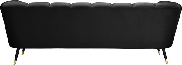 Beaumont Black Velvet Sofa