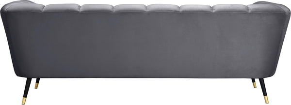 Beaumont Grey Velvet Sofa