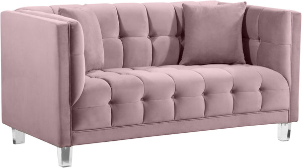 Mariel Pink Velvet Loveseat image