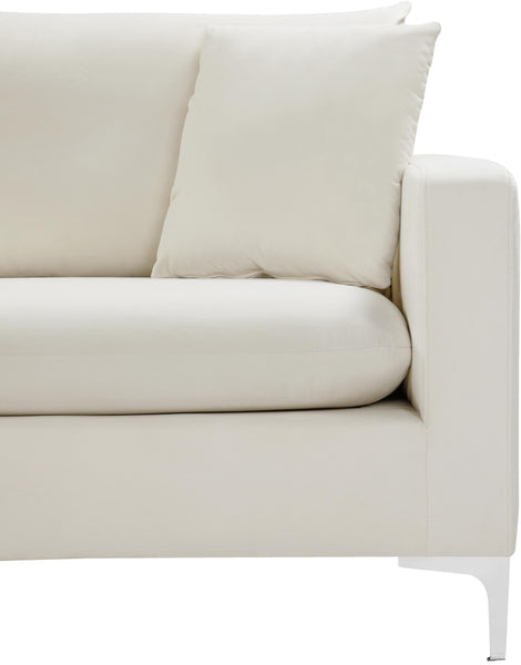 Naomi Cream Velvet Sofa