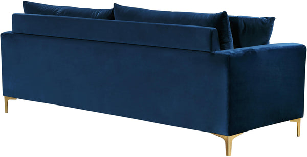 Naomi Navy Velvet Sofa