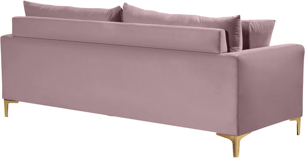 Naomi Pink Velvet Sofa