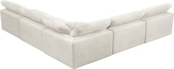 Cozy Cream Velvet Cloud Modular Sectional