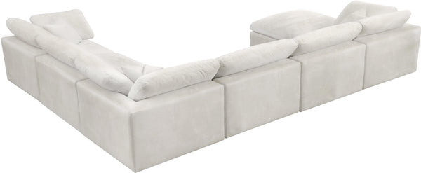 Cozy Cream Velvet Cloud Modular Sectional