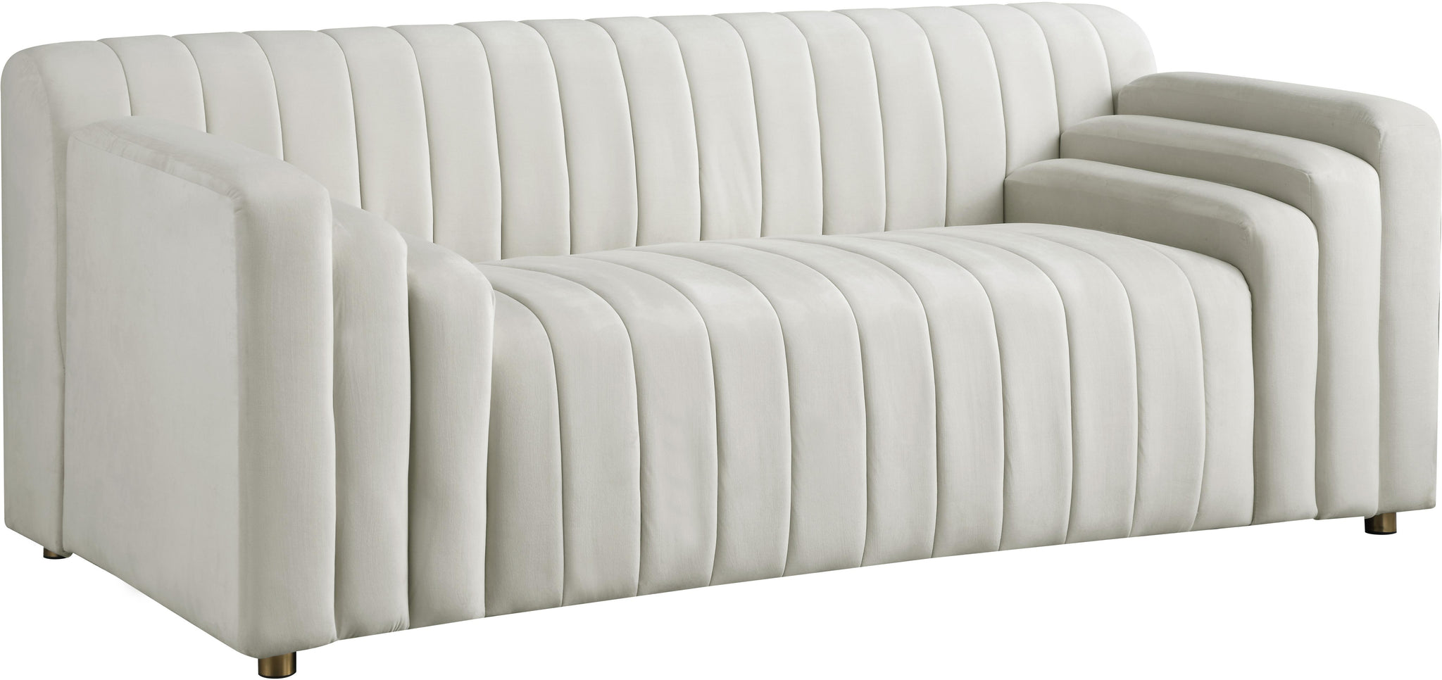 Naya Cream Velvet Loveseat image