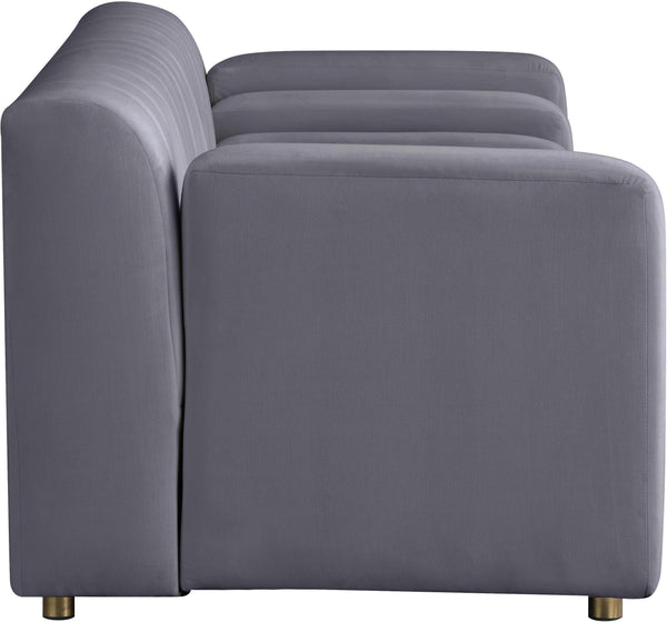 Naya Grey Velvet Loveseat