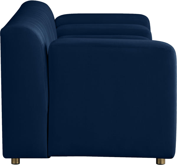 Naya Navy Velvet Loveseat