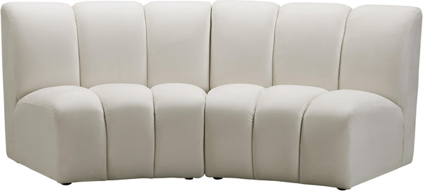 Infinity Cream Velvet 2pc. Modular Sectional image