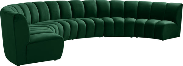 Infinity Green Velvet 6pc. Modular Sectional