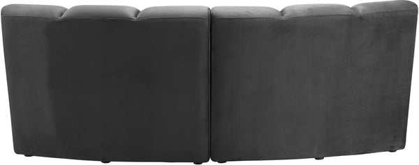 Infinity Grey Velvet 2pc. Modular Sectional