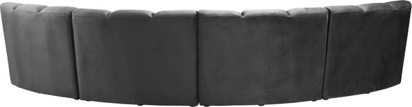 Infinity Grey Velvet 4pc. Modular Sectional