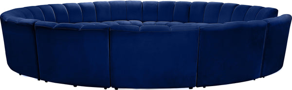 Infinity Navy Velvet 12pc. Modular Sectional