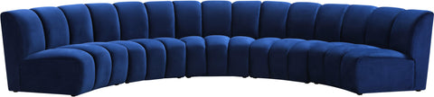 Infinity Navy Velvet 5pc. Modular Sectional image