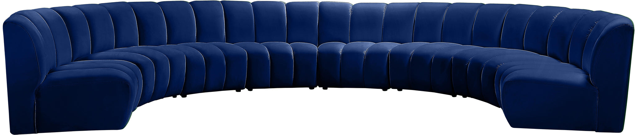 Infinity Navy Velvet 8pc. Modular Sectional image