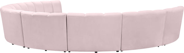 Infinity Pink Velvet 8pc. Modular Sectional