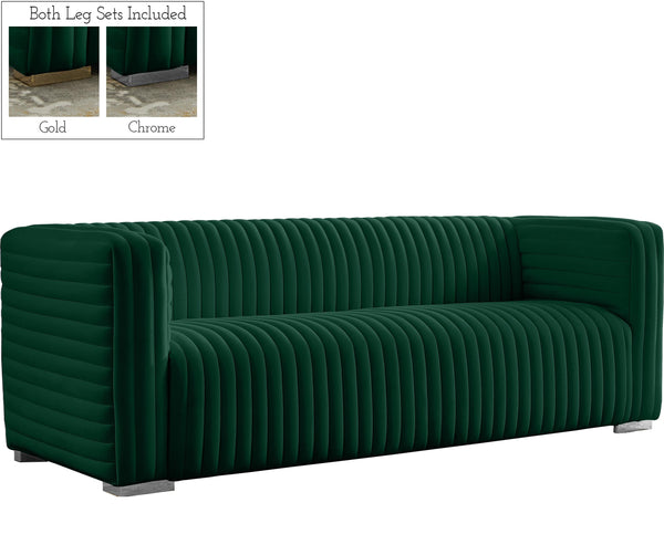 Ravish Green Velvet Sofa