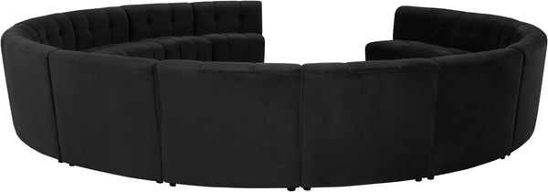 Limitless Black Velvet 14pc. Modular Sectional