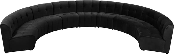 Limitless Black Velvet 9pc. Modular Sectional