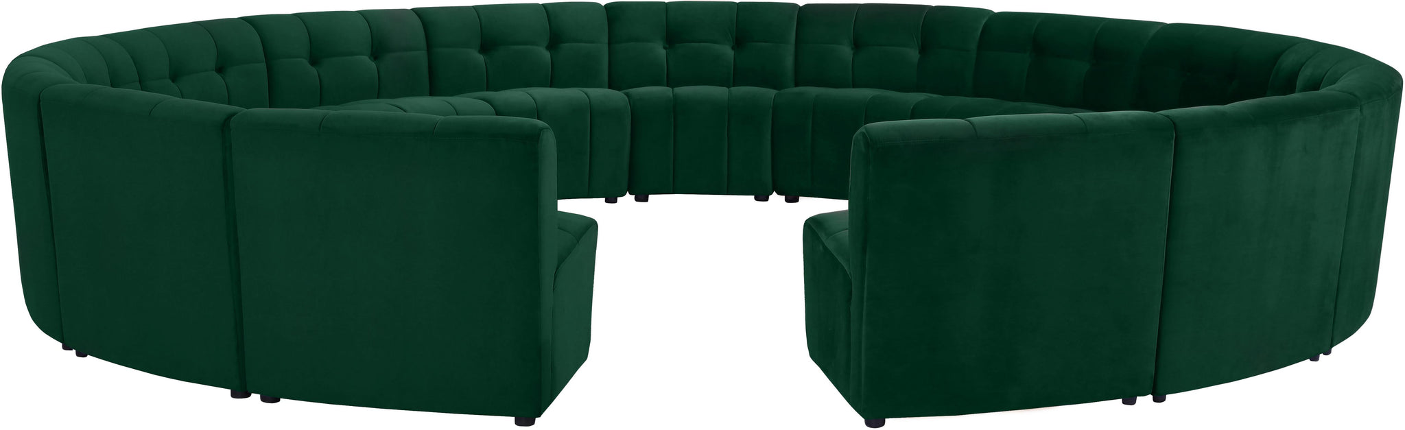 Limitless Green Velvet 15pc. Modular Sectional image