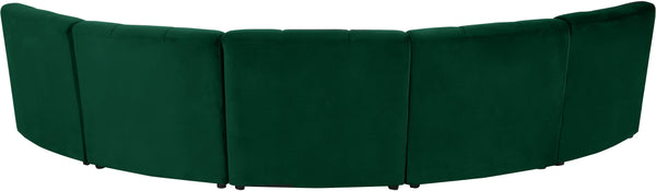 Limitless Green Velvet 5pc. Modular Sectional