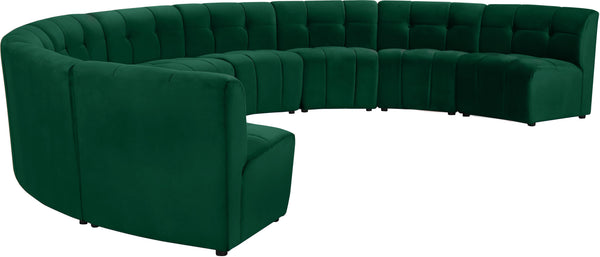 Limitless Green Velvet 9pc. Modular Sectional