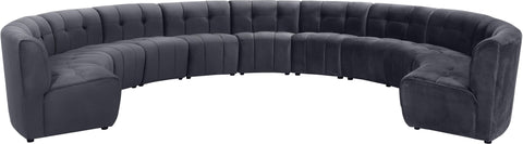 Limitless Grey Velvet 11pc. Modular Sectional image