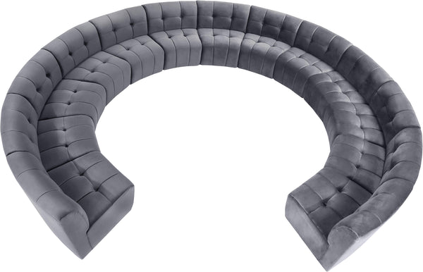 Limitless Grey Velvet 13pc. Modular Sectional