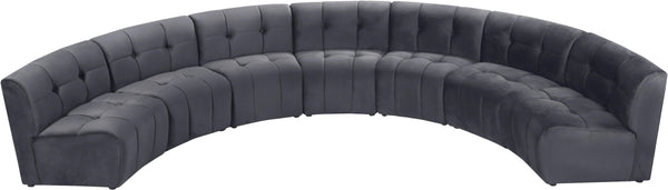 Limitless Grey Velvet 7pc. Modular Sectional