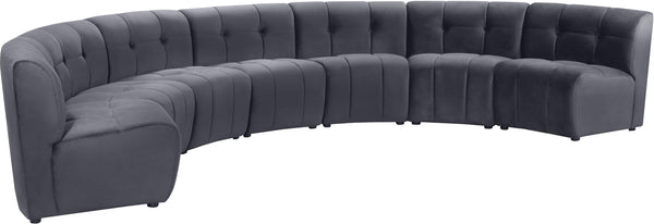 Limitless Grey Velvet 7pc. Modular Sectional