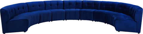 Limitless Navy Velvet 9pc. Modular Sectional image