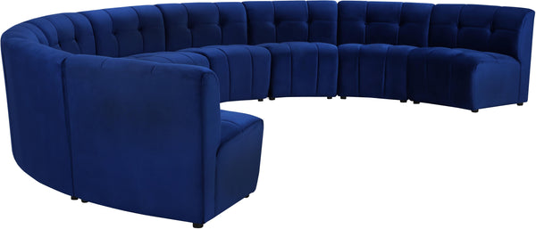 Limitless Navy Velvet 9pc. Modular Sectional