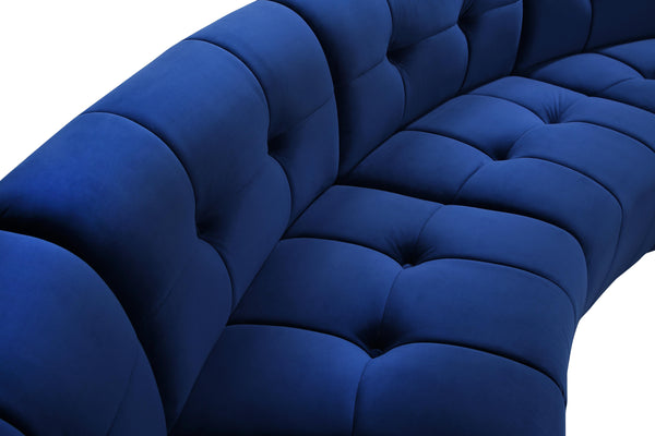 Limitless Navy Velvet 5pc. Modular Sectional