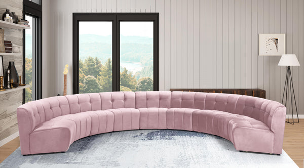 Limitless Pink Velvet 9pc. Modular Sectional