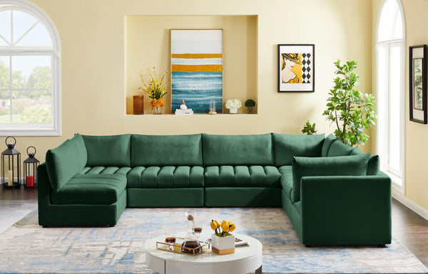 Jacob Green Velvet Modular Sectional