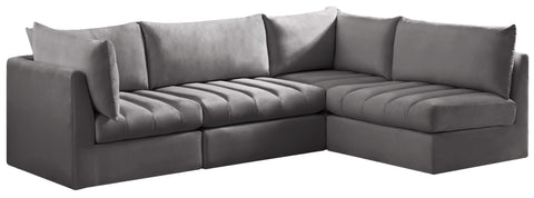 Jacob Grey Velvet Modular Sectional image