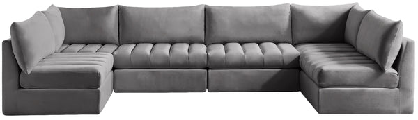 Jacob Grey Velvet Modular Sectional