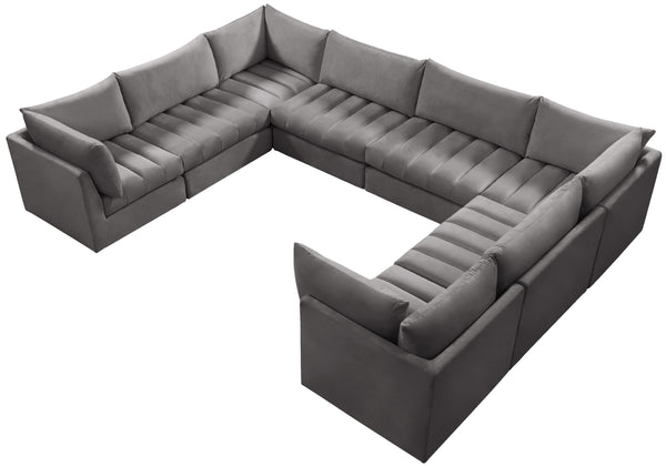 Jacob Grey Velvet Modular Sectional