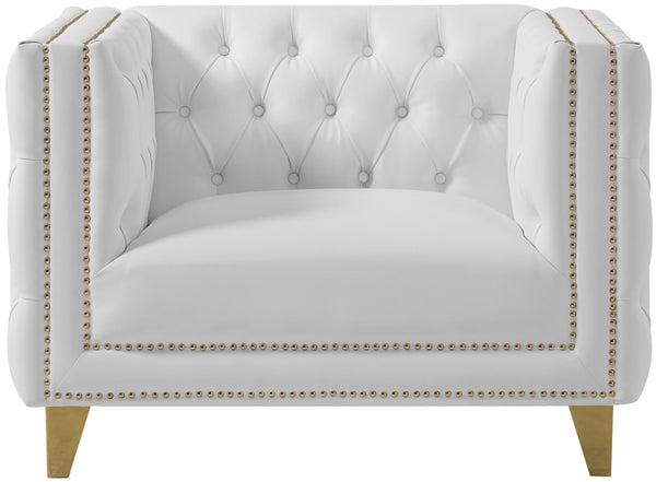 Michelle White Faux Leather Chair
