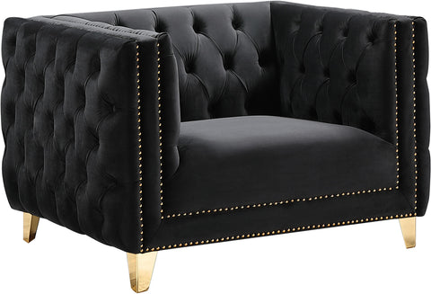 Michelle Black Velvet Chair image