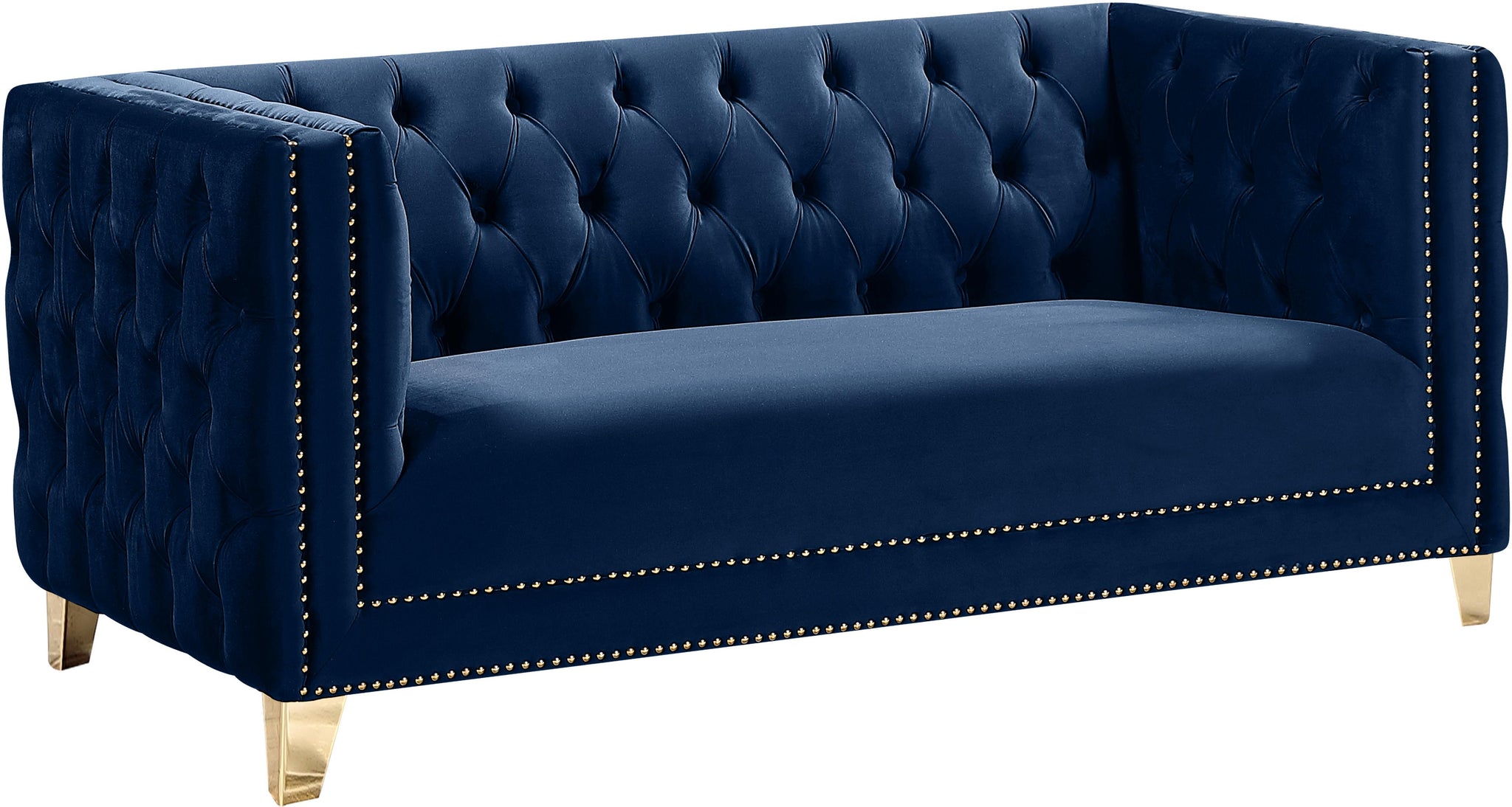 Michelle Navy Velvet Loveseat image