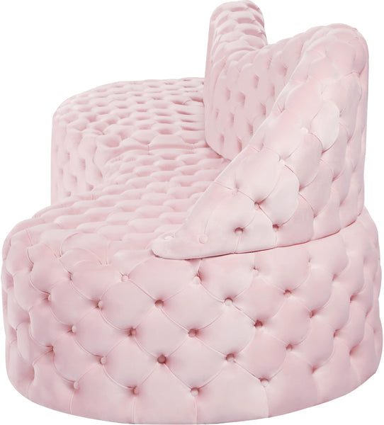 Royal Pink Velvet 2pc. Sectional