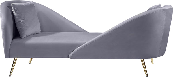 Nolan Grey Velvet Chaise